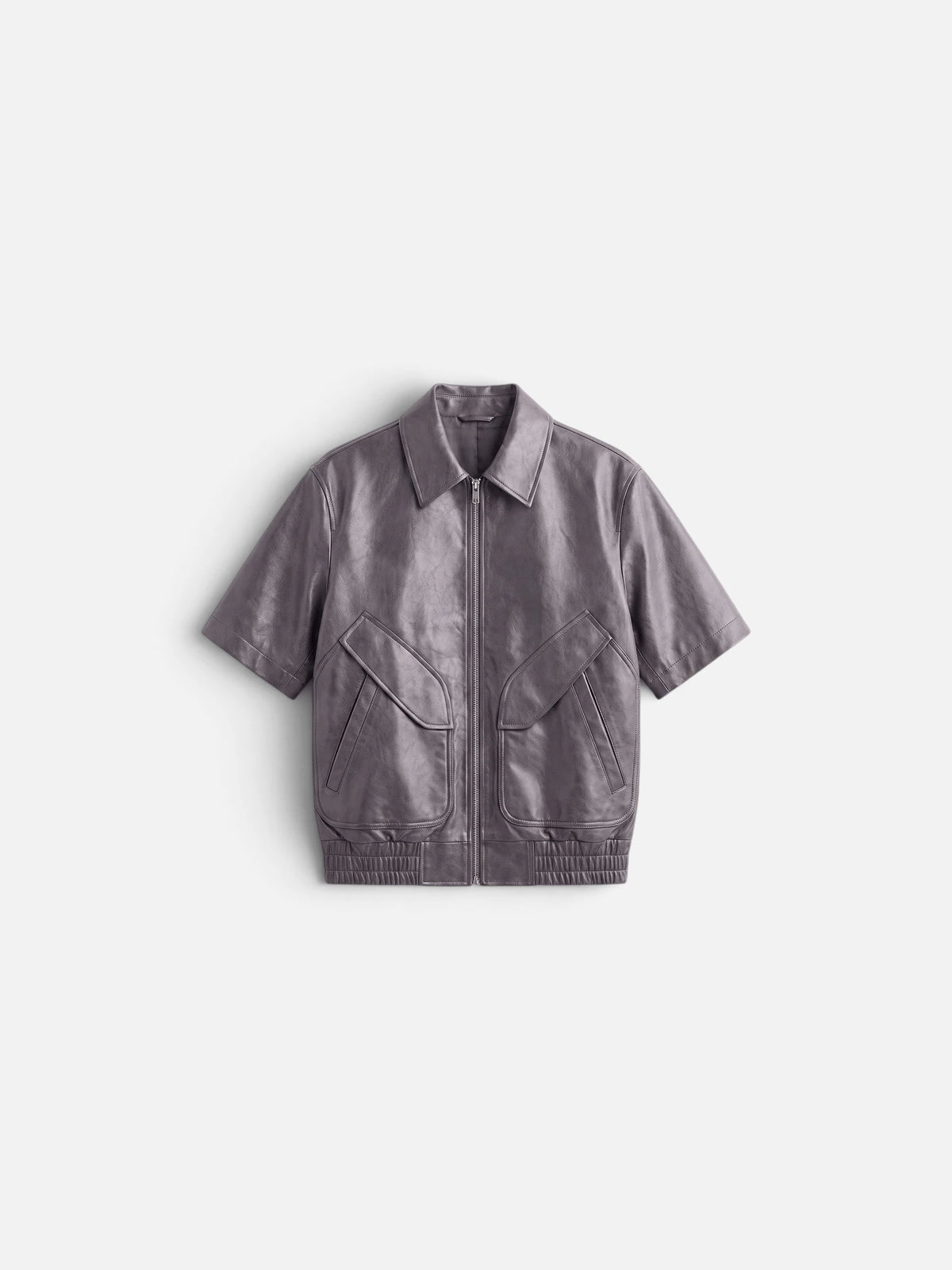 Ash Leather Shacket