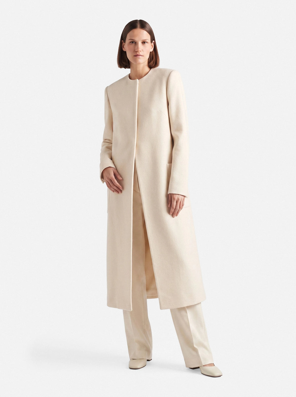 Alabaster Wool Coat